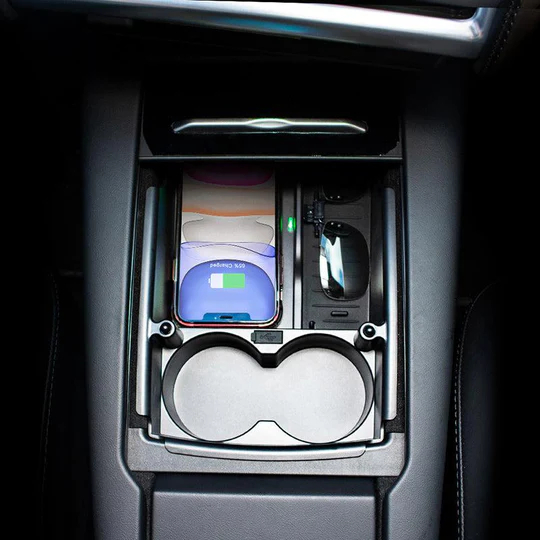 Center Console Organizer with Wireless Charging for Tesla Model S/X（2016-2020）-TESGOD