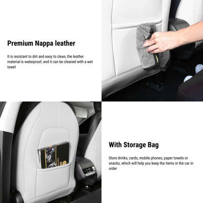 Lattice Leather Seat Back Protector for Tesla Model 3 & Model Y