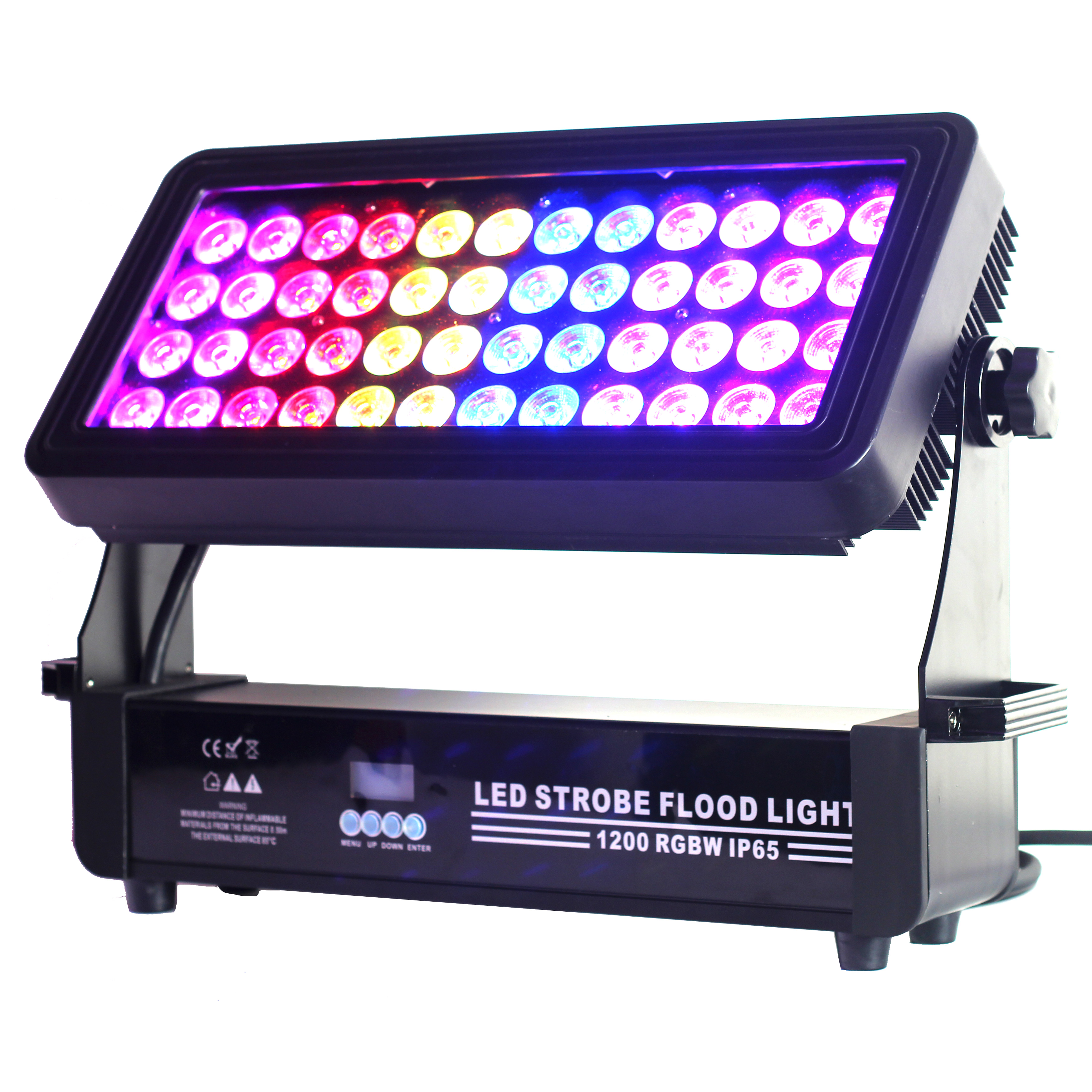 48x12W RGBW LED FLOOD STROBE LIGHT IP65 6-Segments Effect