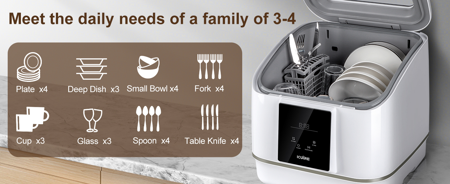 Meet the daily needs of a family of 3-4
