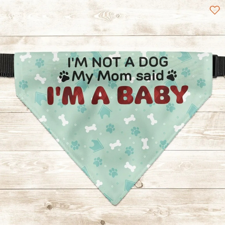 Personalized Photo Dog Bandana Collar