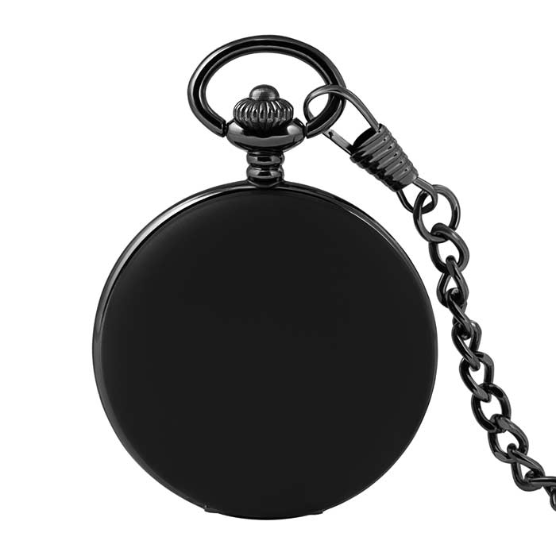 Personalized gunmetal pocket watch