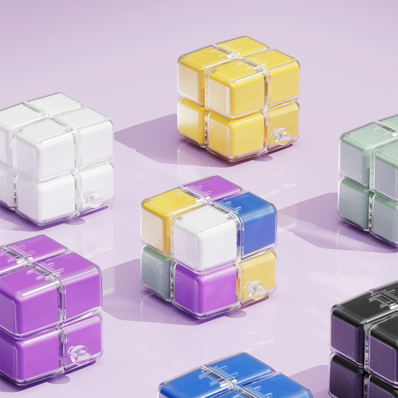 Cube-shaped pill organizer
