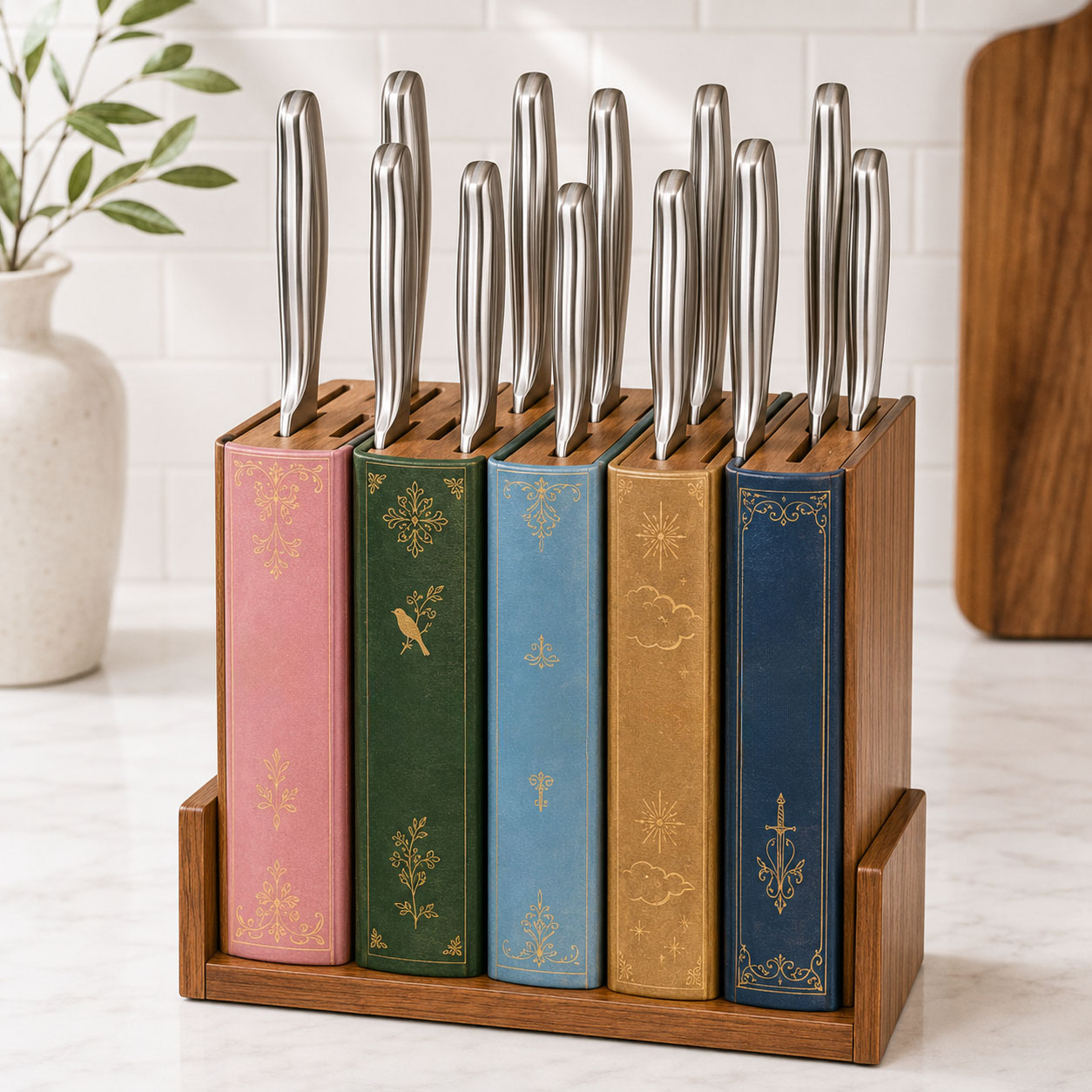 Book Lover’s Kitchen Knife Holder