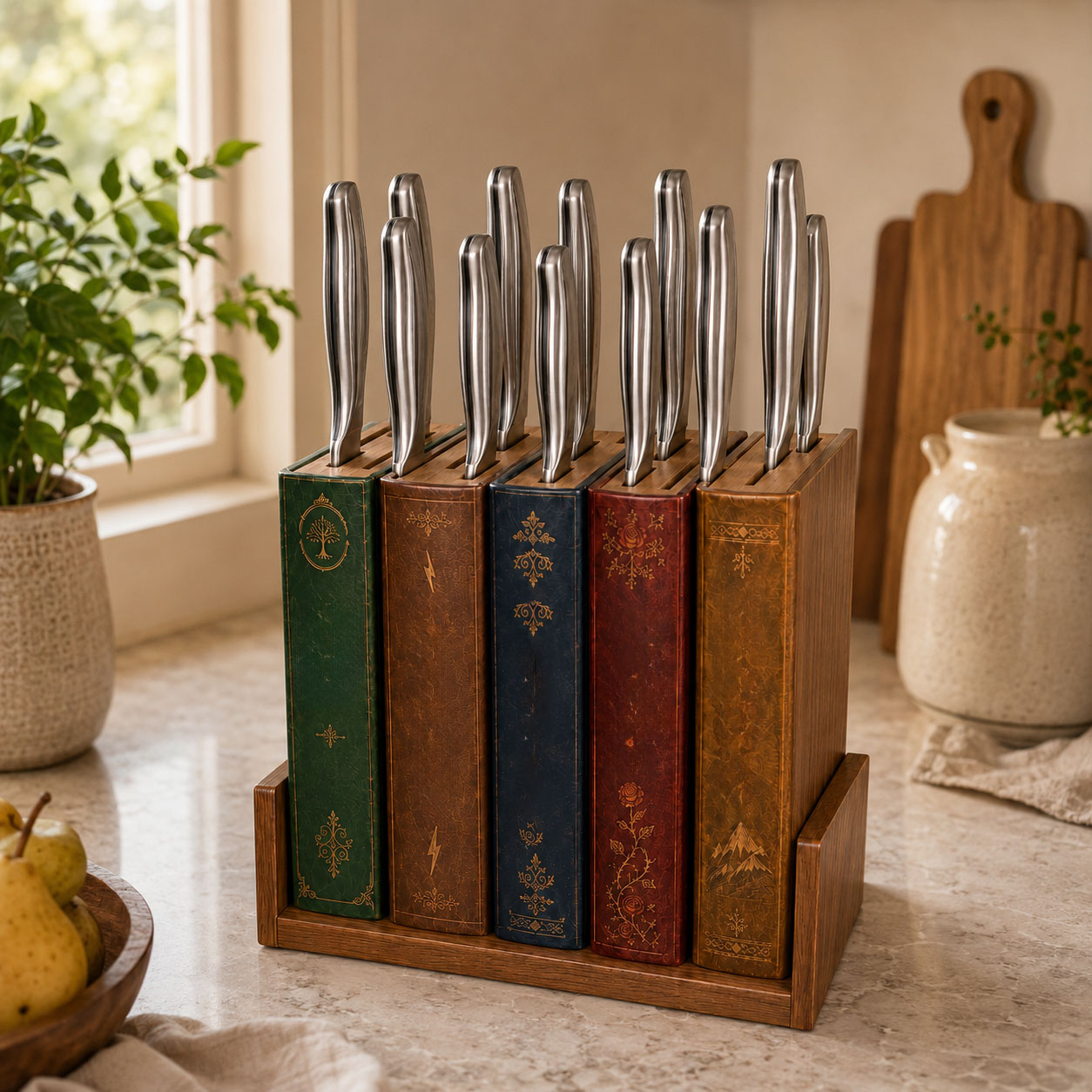 Book Lover’s Kitchen Knife Holder