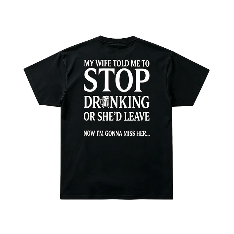 STOP DRINKIN Men's Graphic Short-Sleeve Tee