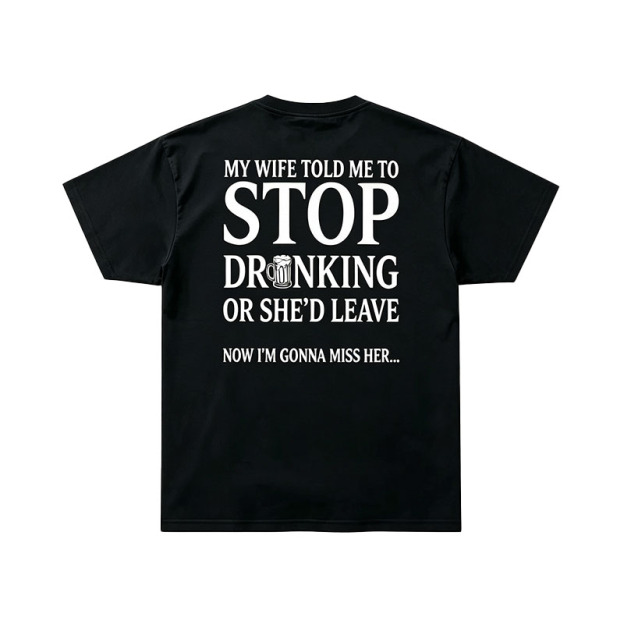STOP DRINKIN Men's Graphic Short-Sleeve Tee