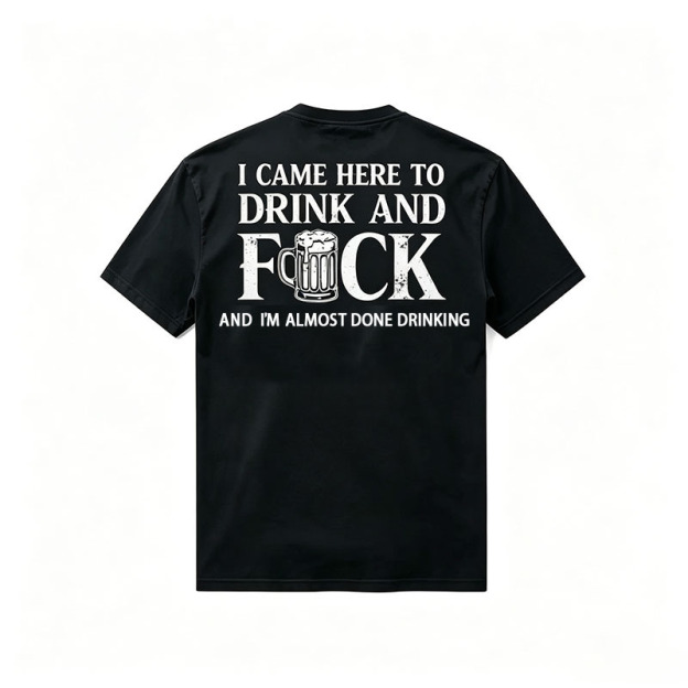 Here For The Drinks Vintage Washed T-Shirt