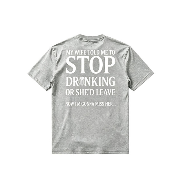 STOP DRINKIN Men's Graphic Short-Sleeve Tee