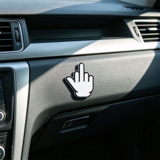 Fun Suction-Cup Middle Finger Decoration