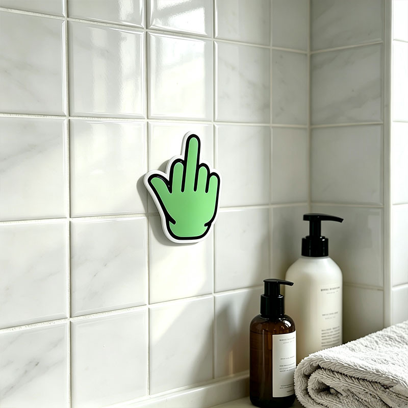 Fun Suction-Cup Middle Finger Decoration