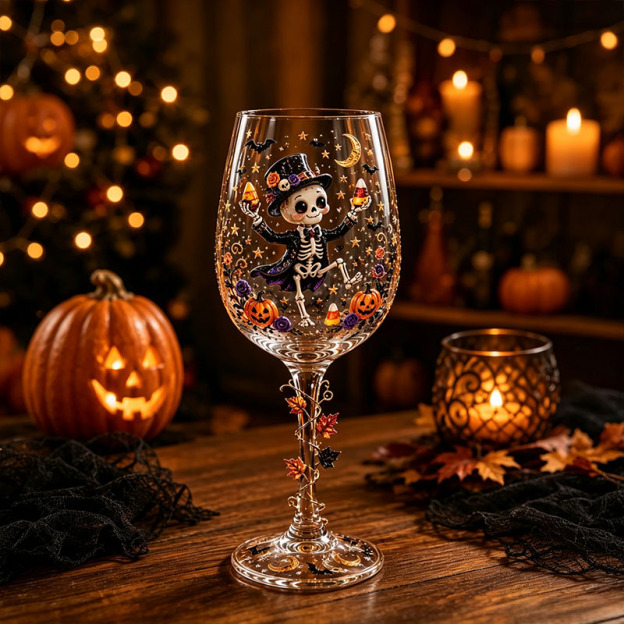 Halloween Wine Glass