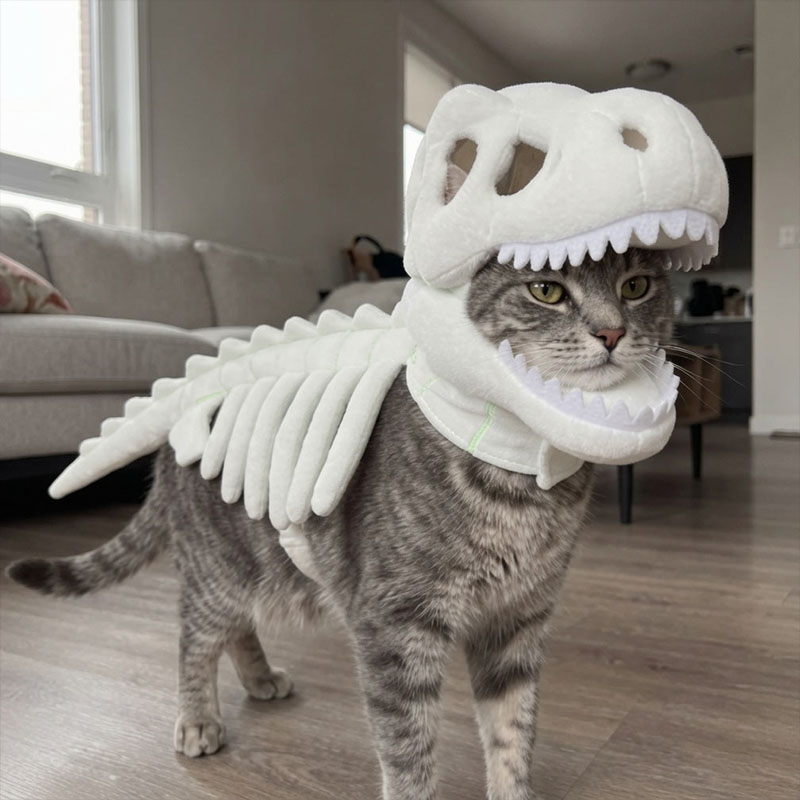 Pet Dinosaur Skeleton Costume