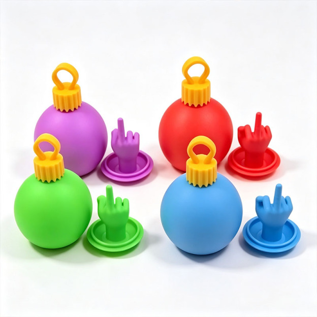 Middle Finger Christmas Ornament Set
