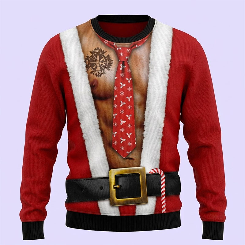 Fun Santa Claus Long-Sleeve Sweatshirt