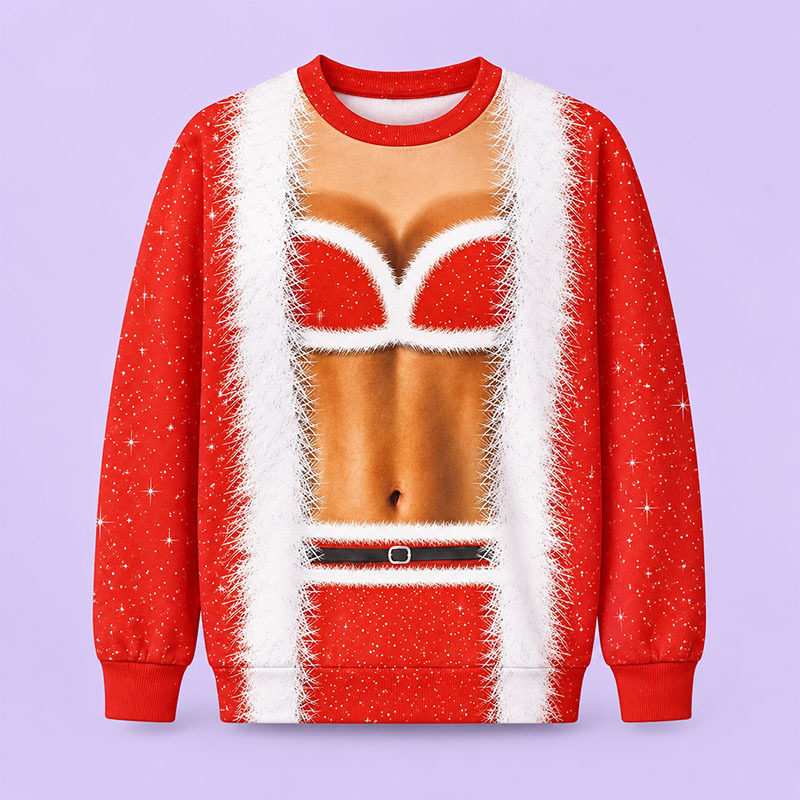 Fun Santa Claus Long-Sleeve Sweatshirt