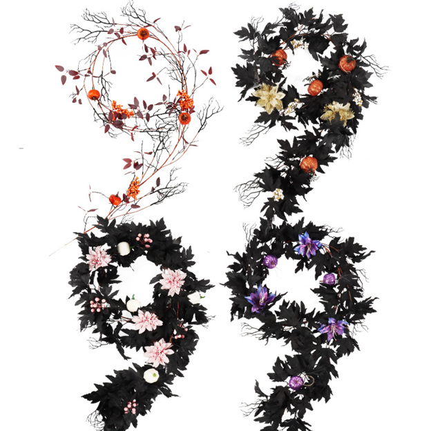 Simulation maple leaf decoration party rattan