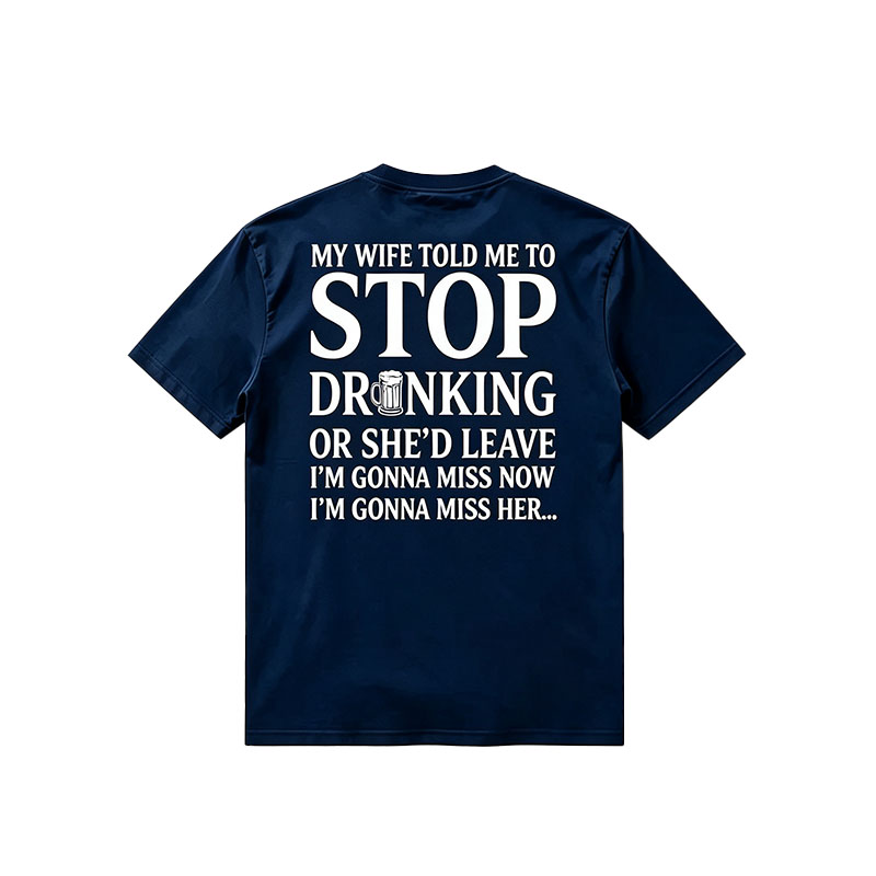 STOP DRINKIN Men's Graphic Short-Sleeve Tee