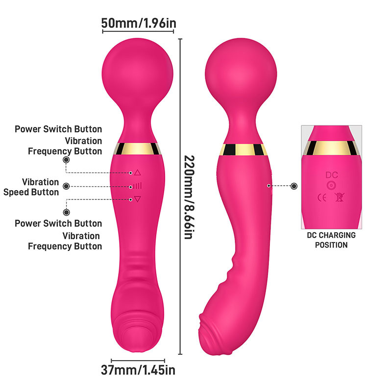 Dual-ended silicone relaxation massager