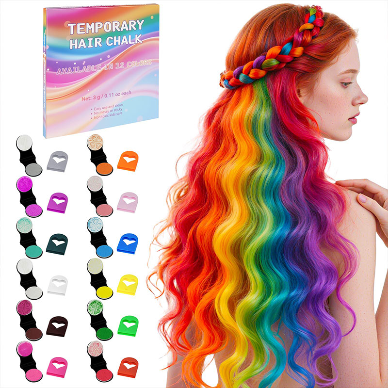 12 Colors Temporary Hair Chalk Set