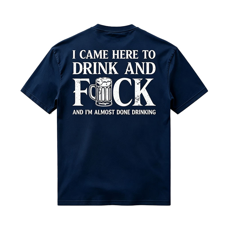 Here For The Drinks Vintage Washed T-Shirt