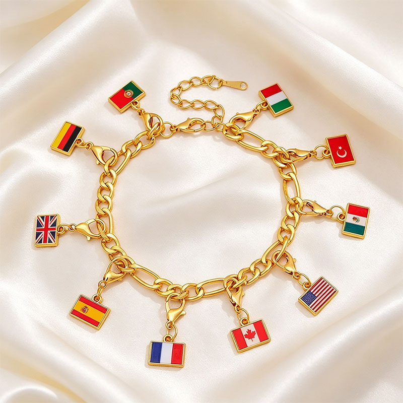 National flag charm bracelet