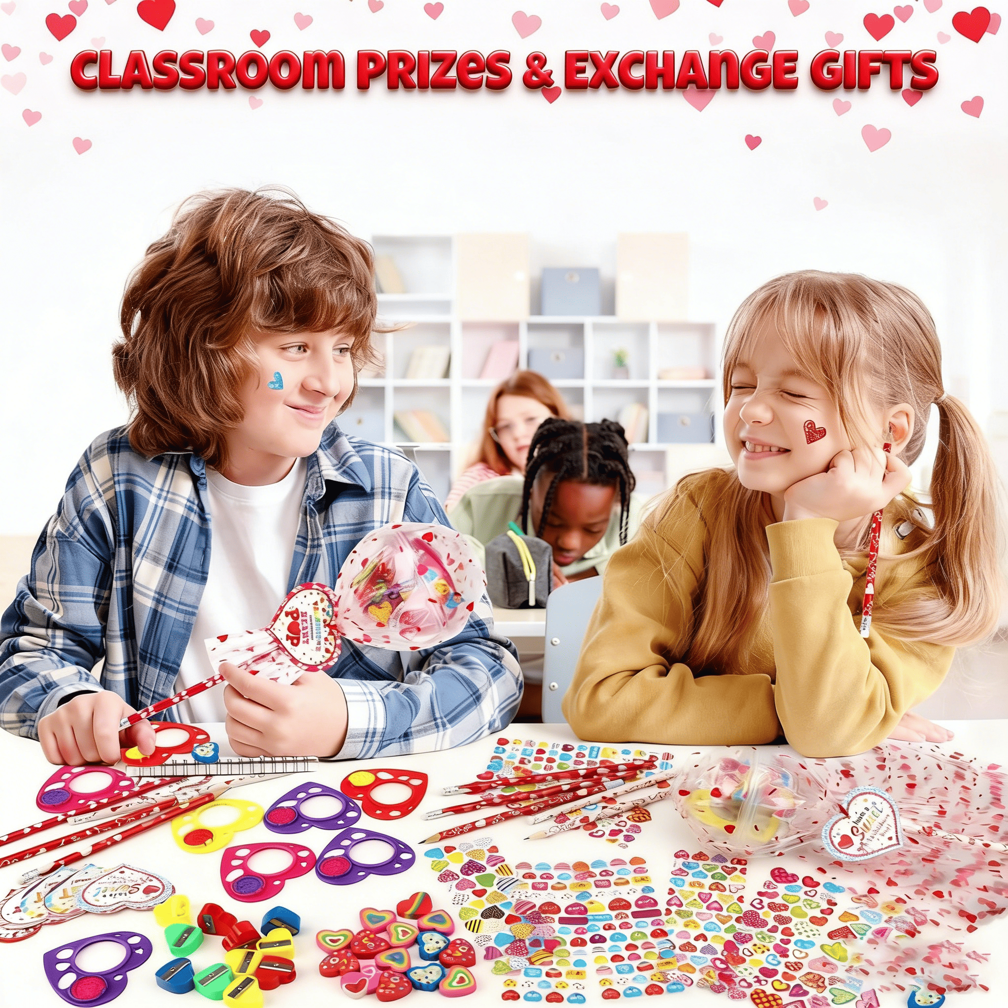 24 Pack Valentine's Day children's stationery set