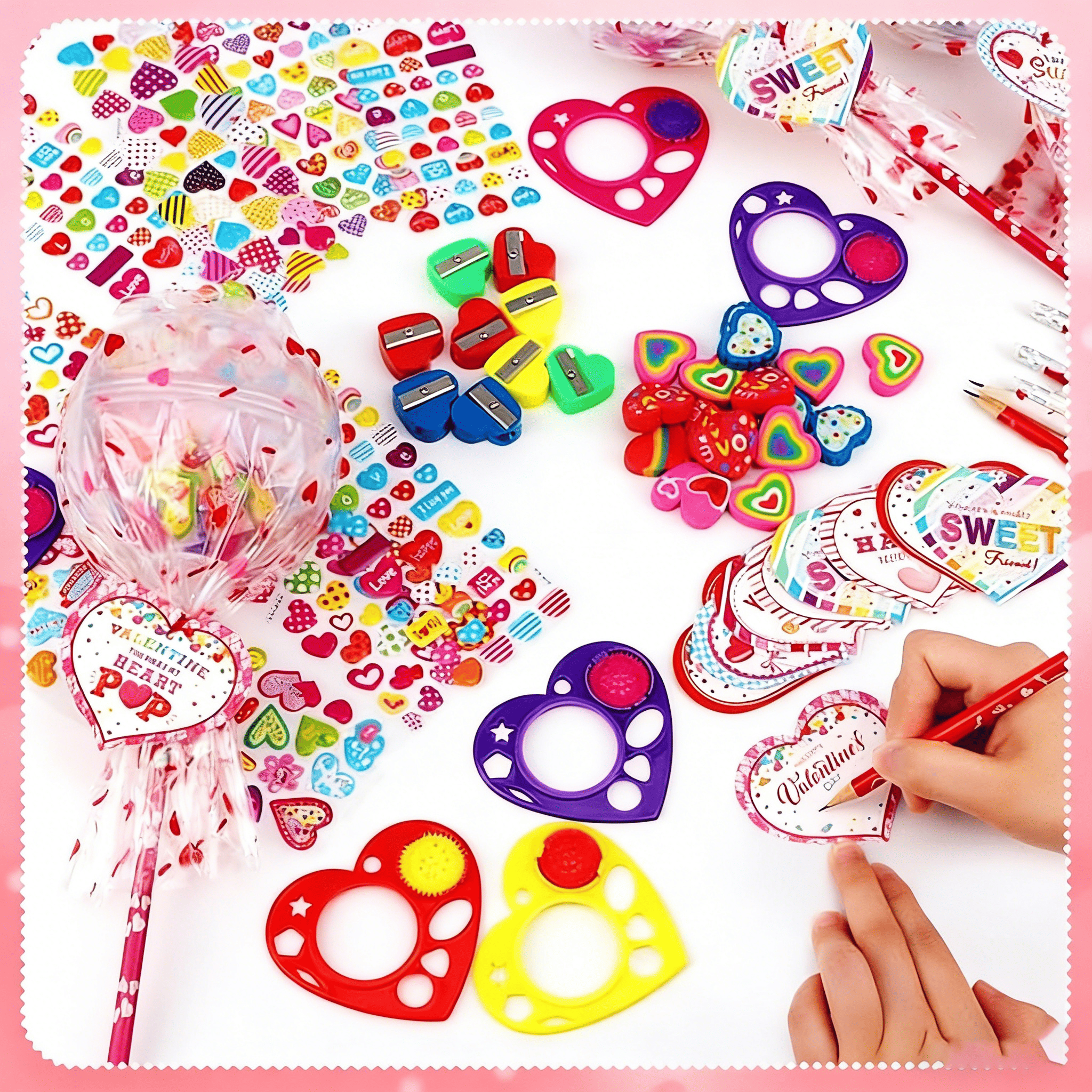 24 Pack Valentine's Day children's stationery set