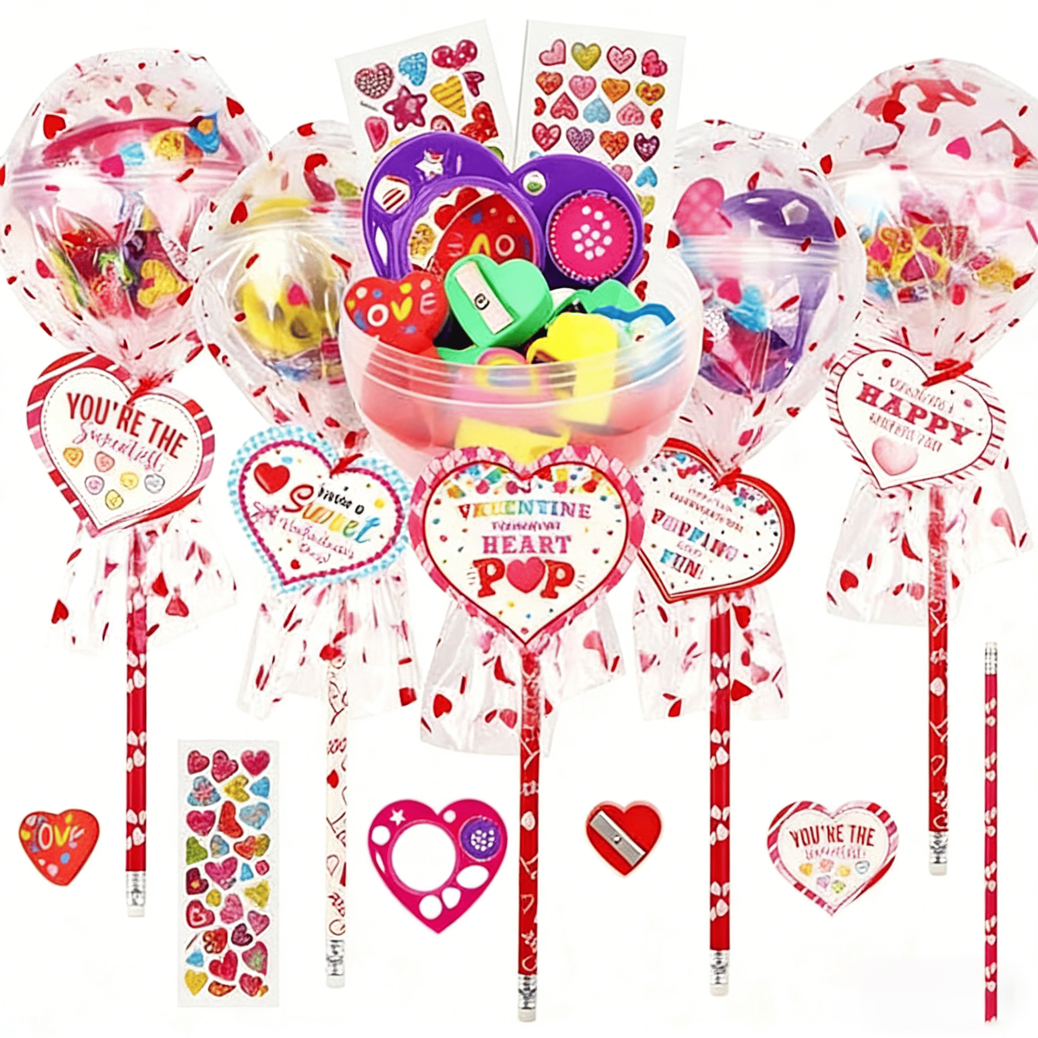 24 Pack Valentine's Day children's stationery set