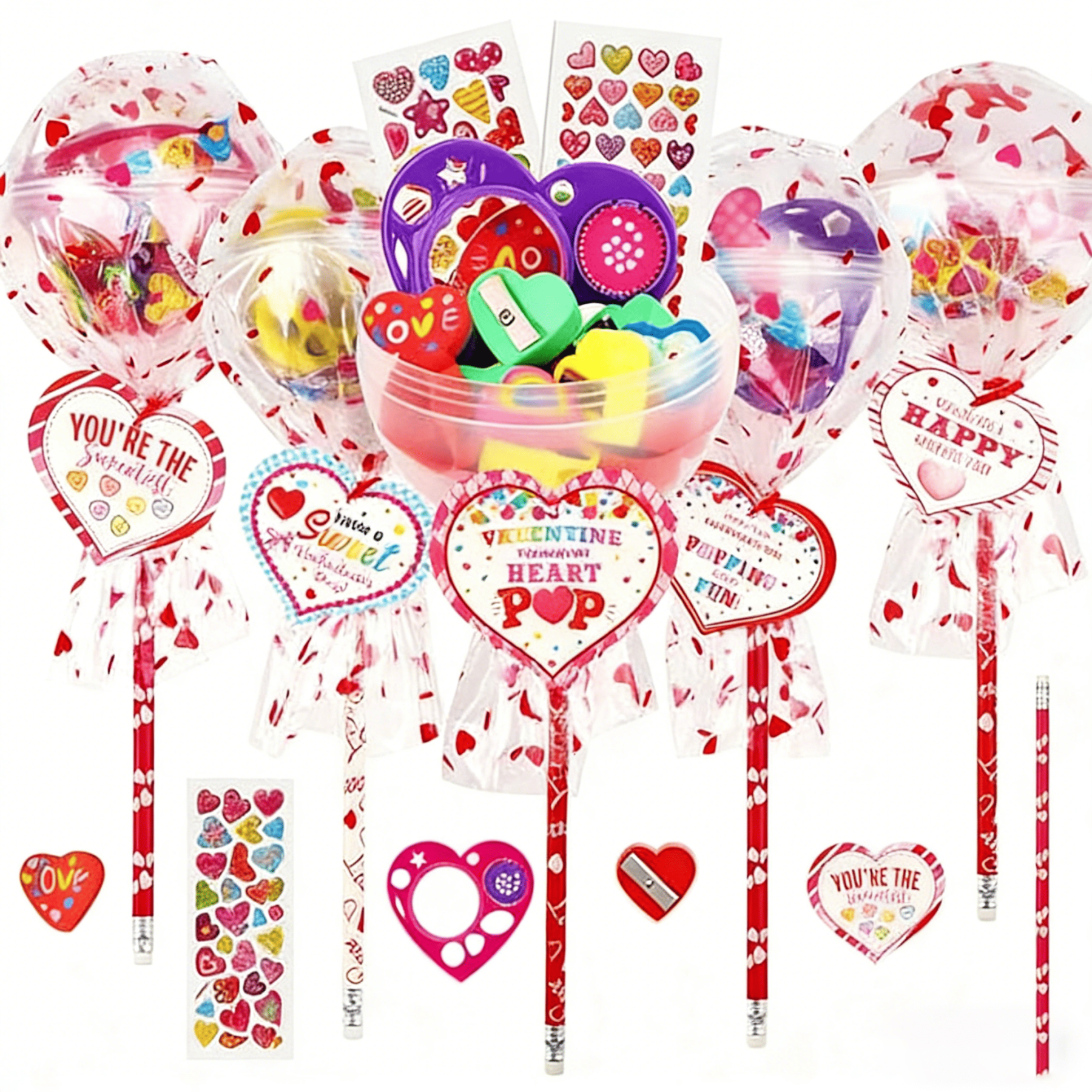 24 Pack Valentine's Day children's stationery set