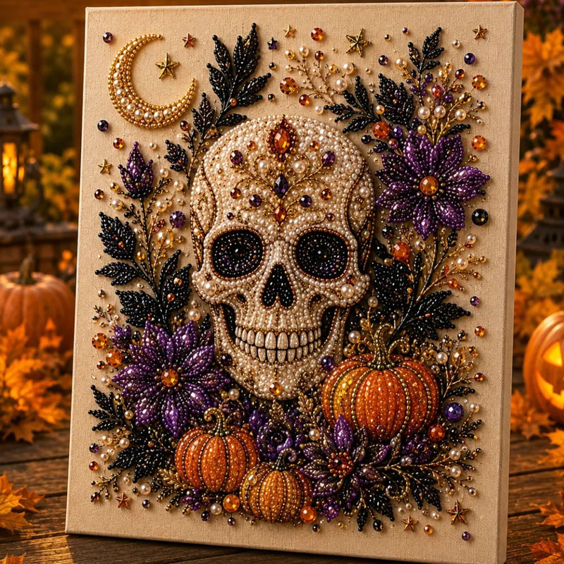 Halloween Self-Adhesive Pearl Art
