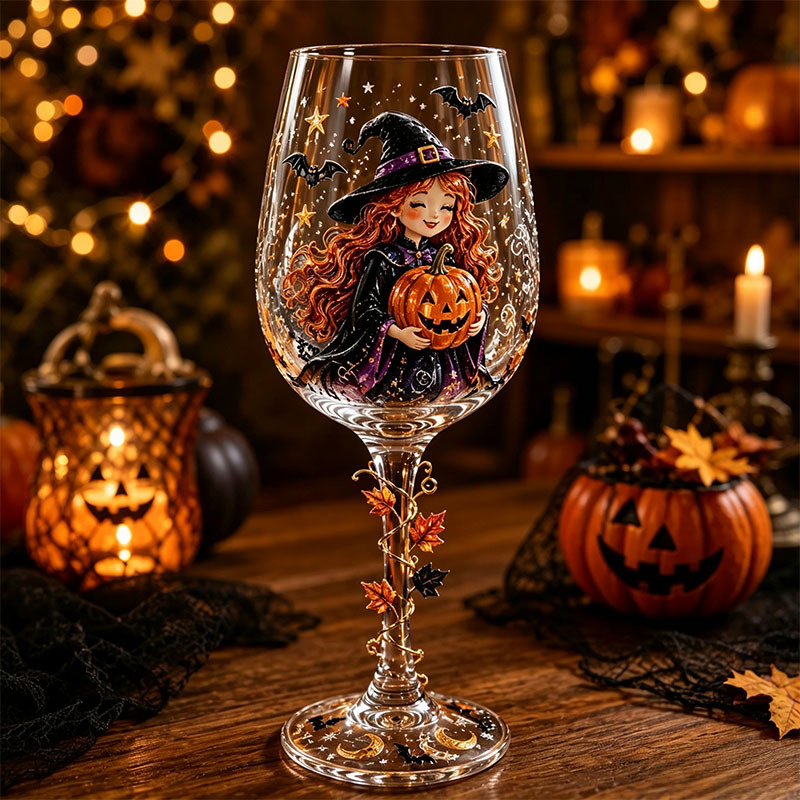 Halloween Wine Glass