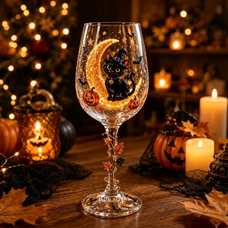 Halloween Wine Glass