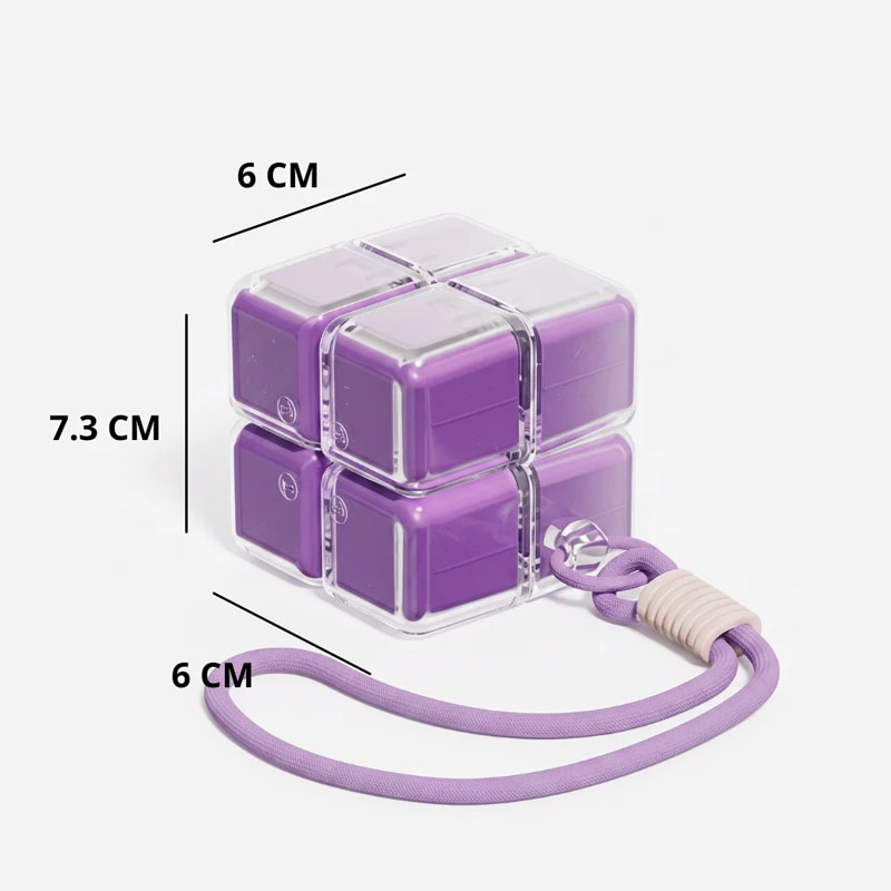 Cube-shaped pill organizer