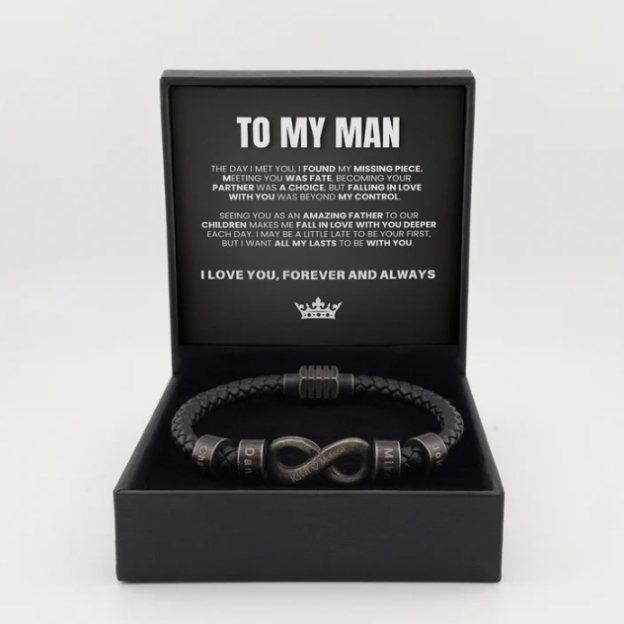 Infinity Love Bead Bracelet for Dad