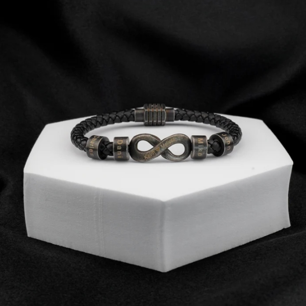 Infinity Love Bead Bracelet for Dad