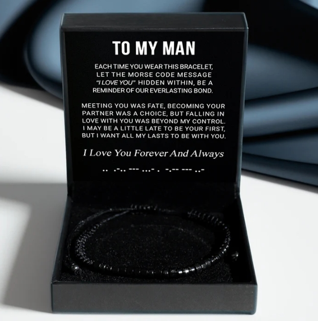 For My Man - "Hidden Love Code Morse Code Bracelet