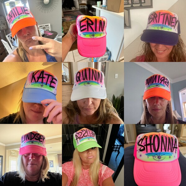 Spray any name, color, hat to personalize the truck driver