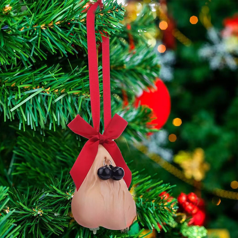 Egg-shaped Christmas ornament