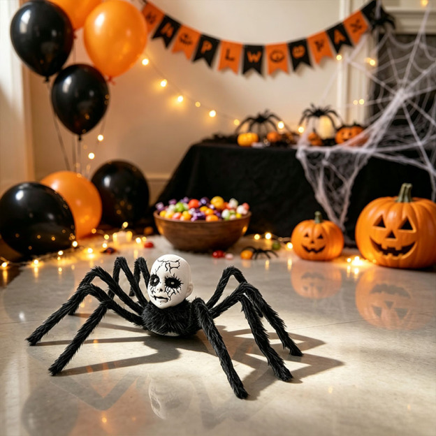 Halloween Baby-Faced Spider Toy