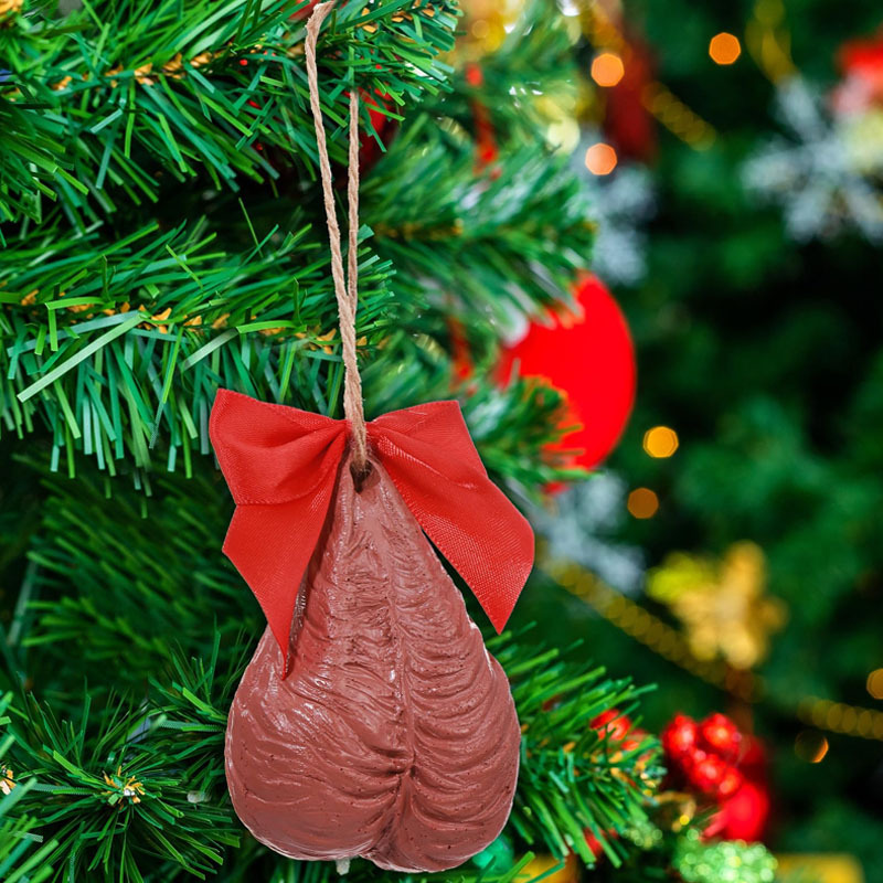 Egg-shaped Christmas ornament