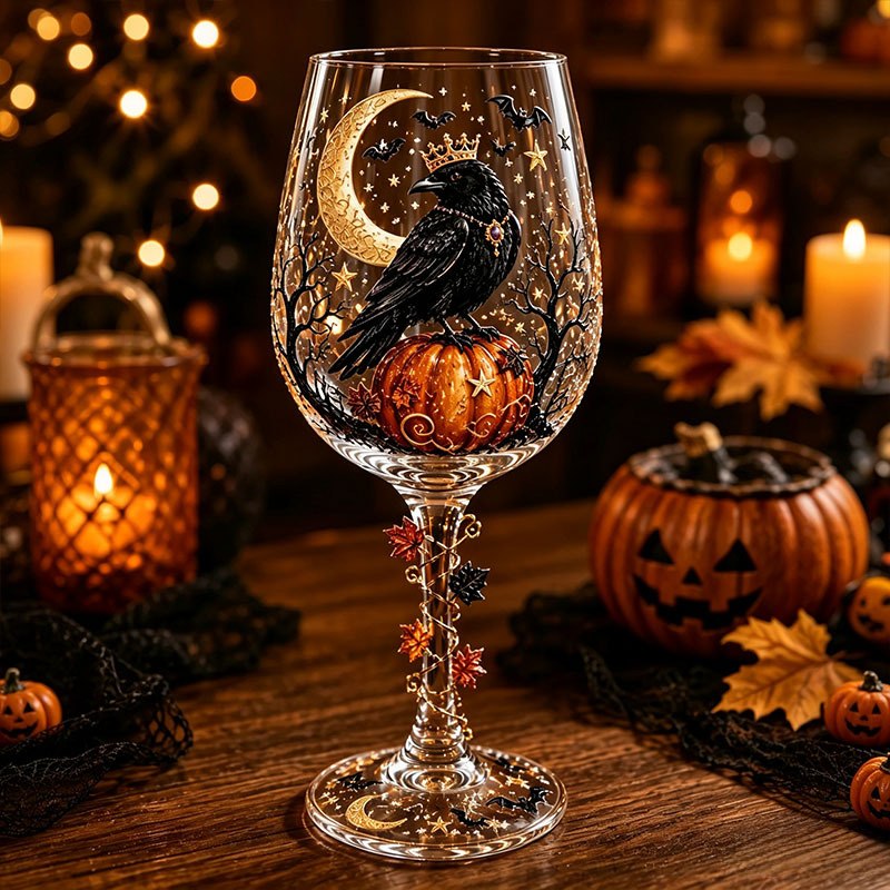 Halloween Wine Glass