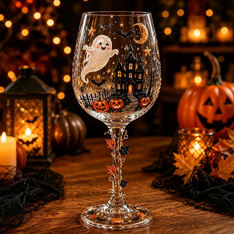 Halloween Wine Glass