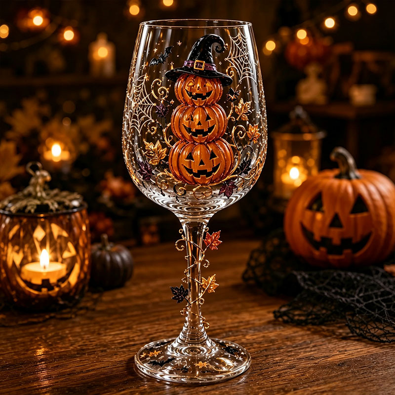 Halloween Wine Glass