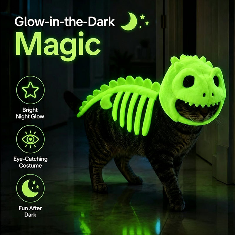 Pet Dinosaur Skeleton Costume