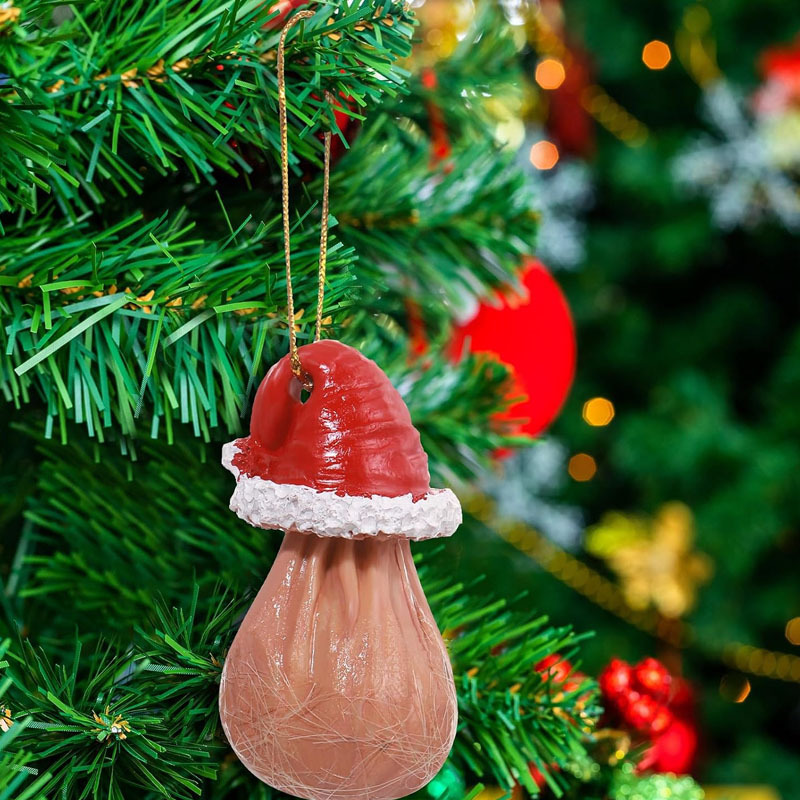 Egg-shaped Christmas ornament