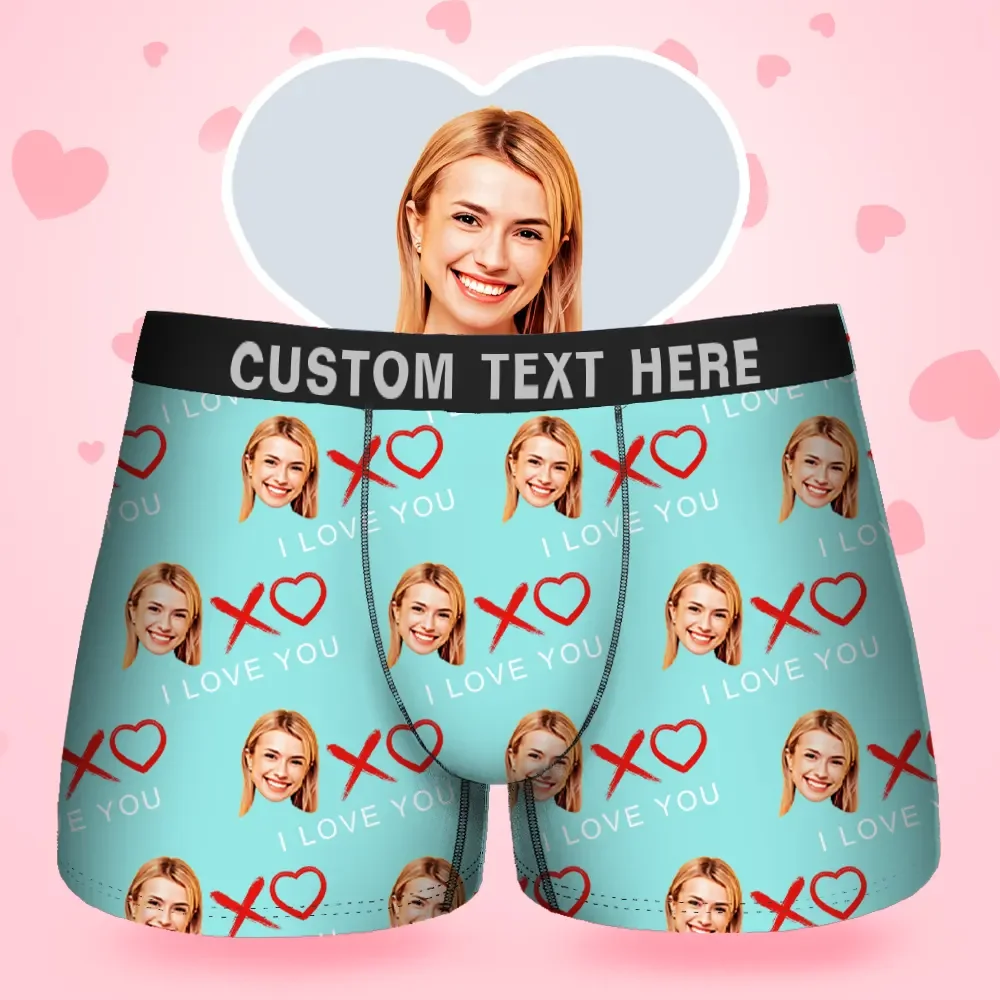 Custom Face Men's BoxerTo Do List For Boyfriend Style Underwear, Birthday Gifts for Husband, Waistband Text Boxer Gift