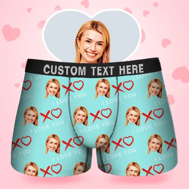 Custom Face Men's BoxerTo Do List For Boyfriend Style Underwear, Birthday Gifts for Husband, Waistband Text Boxer Gift