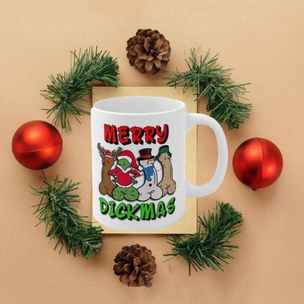 Funny Merry Dickmas Mug