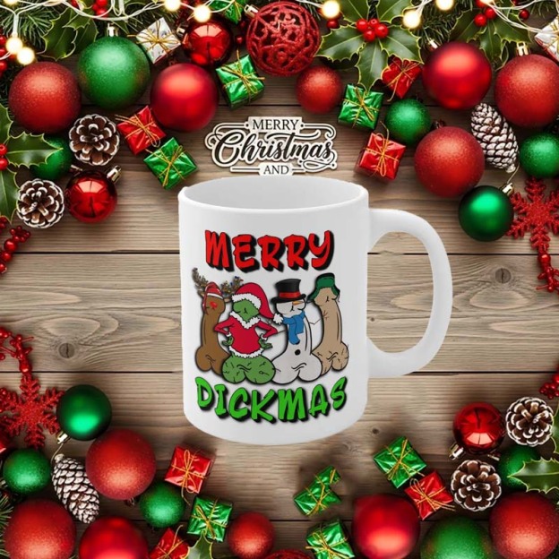 Funny Merry Dickmas Mug